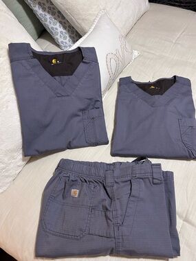 Carhartt Ripstart Men’s Jogger-Style Work Pants and Scrub Tops in Slate Blue